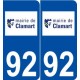 92 Clamart logo autocollant plaque stickers ville