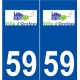 59 Orchies logo autocollant plaque stickers ville