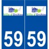 59 Orchies logo autocollant plaque stickers ville