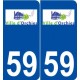 59 Orchies logo autocollant plaque stickers ville