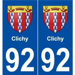 92 Clichy blason autocollant plaque stickers ville