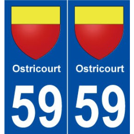 59 Ostricourtn blason autocollant plaque stickers ville