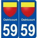 59 Ostricourtn blason autocollant plaque stickers ville