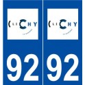 92 Clichy logo autocollant plaque stickers ville