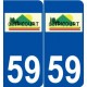 59 Ostricourt logo autocollant plaque stickers ville