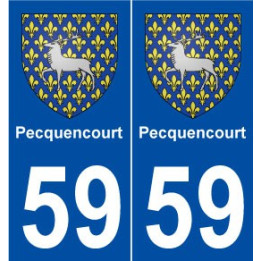 59 Pecquencourt blason autocollant plaque stickers ville