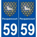 59 Pecquencourt blason autocollant plaque stickers ville