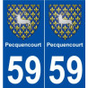 59 Pecquencourt blason autocollant plaque stickers ville