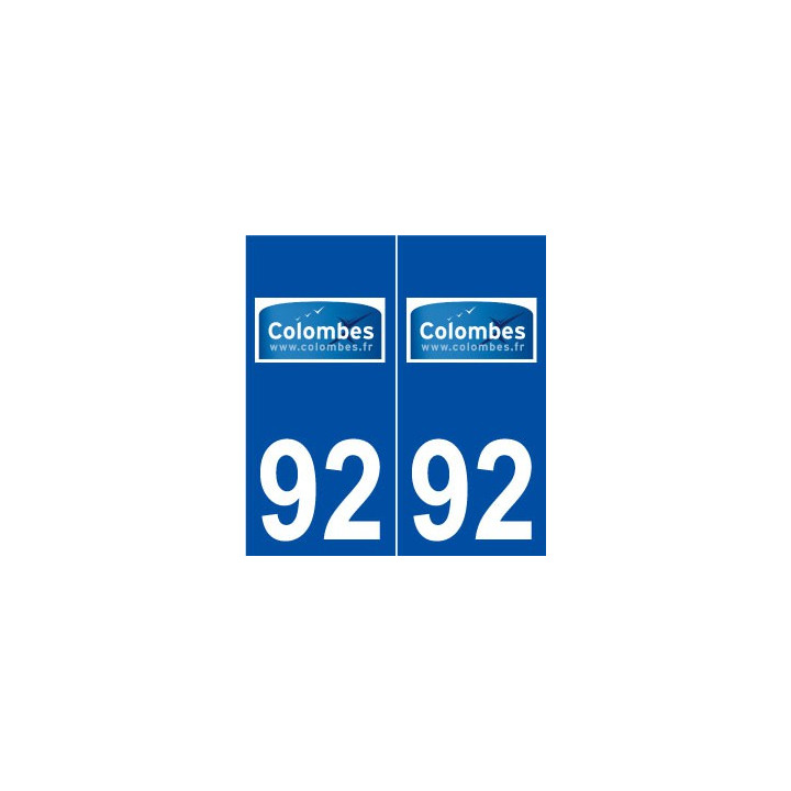 92 Colombes logo autocollant plaque stickers ville