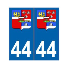 44 Loire-Atlantique autocollant plaque blason armoiries stickers département