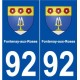92 Fontenay-aux-Roses blason autocollant plaque stickers ville