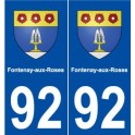 92 Fontenay-aux-Roses blason autocollant plaque stickers ville