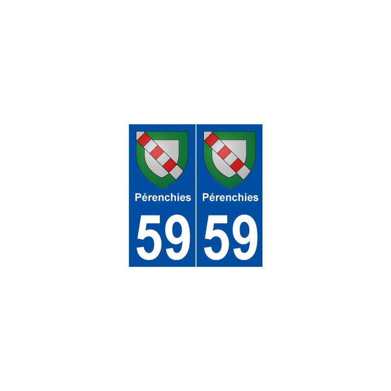59 Pérenchies blason autocollant plaque stickers ville