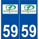 59 Pérenchies logo autocollant plaque stickers ville