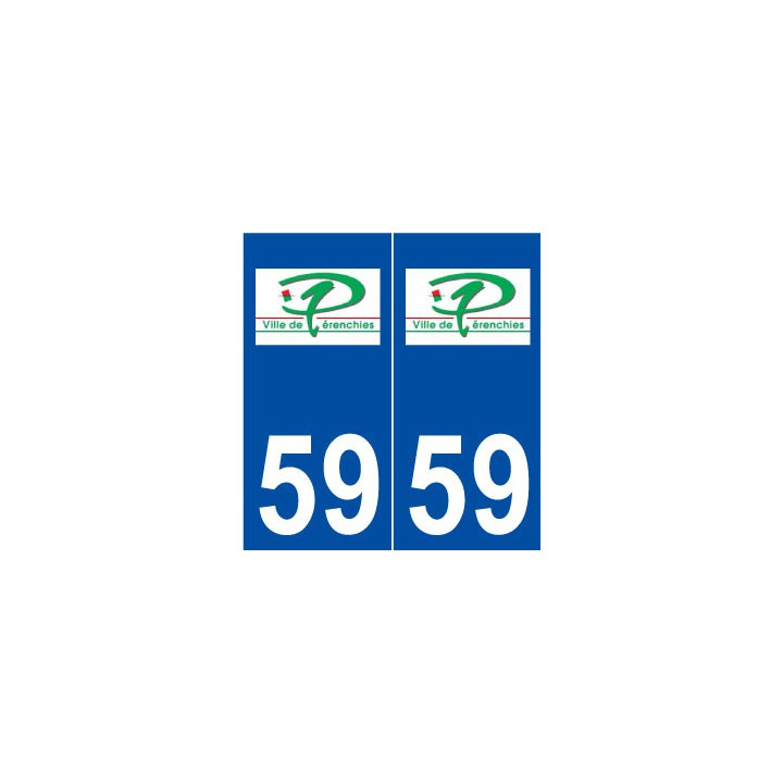 59 Pérenchies logo autocollant plaque stickers ville