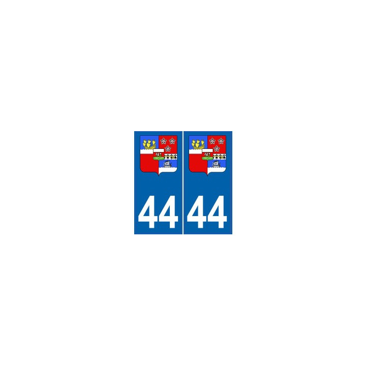 44 Loire-Atlantique autocollant plaque blason armoiries stickers département