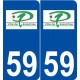 59 Pérenchies logo autocollant plaque stickers ville
