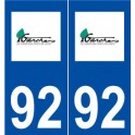 92 Garches logo autocollant plaque stickers ville