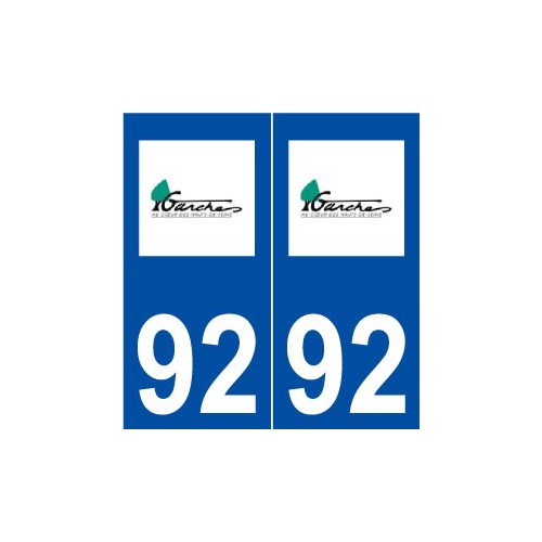 92 Garches logo autocollant plaque stickers ville