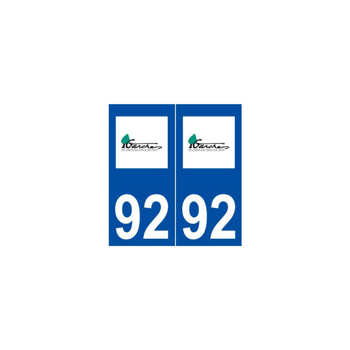 92 Garches logo autocollant plaque stickers ville