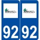 92 Garches logo autocollant plaque stickers ville