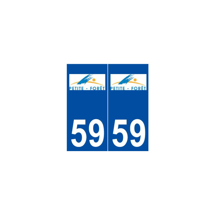 59 Petite-Forêt logo autocollant plaque stickers ville
