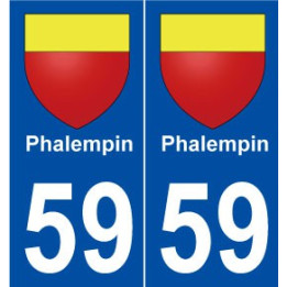 59 Phalempin blason autocollant plaque stickers ville