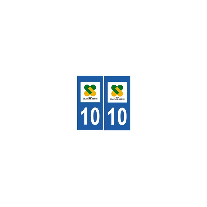 10 Aube autocollant plaque