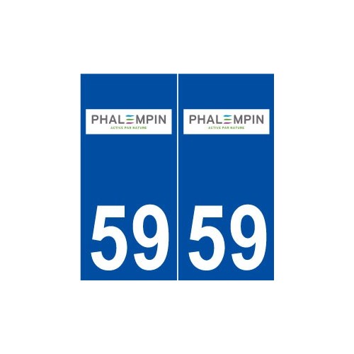 59 Phalempin logo autocollant plaque stickers ville