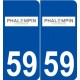 59 Phalempin logo autocollant plaque stickers ville
