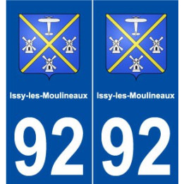 92 Issy-les-Moulineaux blason autocollant plaque stickers ville