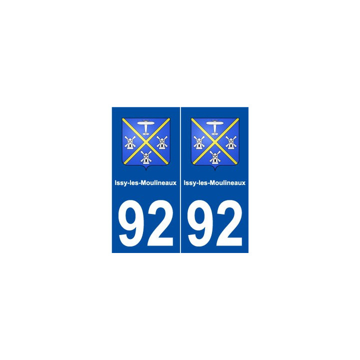 92 Issy-les-Moulineaux blason autocollant plaque stickers ville