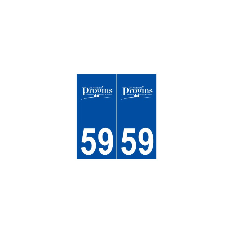 59 Provin logo autocollant plaque stickers ville