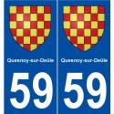 59 Quesnoy-sur-Deûle blason autocollant plaque stickers ville