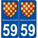 59 Quesnoy-sur-Deûle blason autocollant plaque stickers ville
