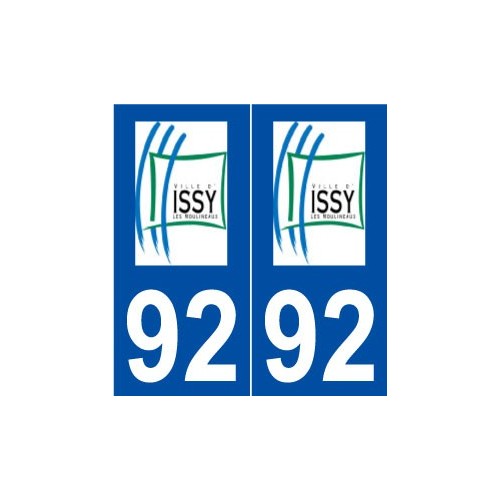 92 Issy-les-Moulineaux logo autocollant plaque stickers ville