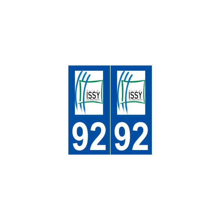 92 Issy-les-Moulineaux logo autocollant plaque stickers ville