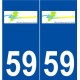 59 Quesnoy-sur-Deûle logo autocollant plaque stickers ville