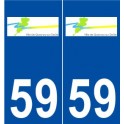 59 Quesnoy-sur-Deûle logo autocollant plaque stickers ville