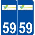59 Quesnoy-sur-Deûle logo autocollant plaque stickers ville