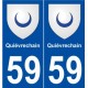 59 Quiévrechain blason autocollant plaque stickers ville