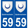 59 Quiévrechain blason autocollant plaque stickers ville