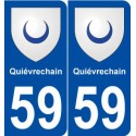59 Quiévrechain blason autocollant plaque stickers ville