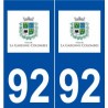 92 La Garenne-Colombes logo autocollant plaque stickers ville