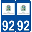 92 La Garenne-Colombes logo autocollant plaque stickers ville
