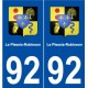 92 Le Plessis-Robinson blason autocollant plaque stickers ville