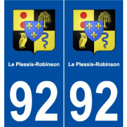 92 Le Plessis-Robinson blason autocollant plaque stickers ville