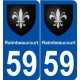 59 Raimbeaucourt blason autocollant plaque stickers ville