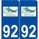 92 Le Plessis-Robinson logo autocollant plaque stickers ville