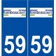59 Raimbeaucourt logo autocollant plaque stickers ville